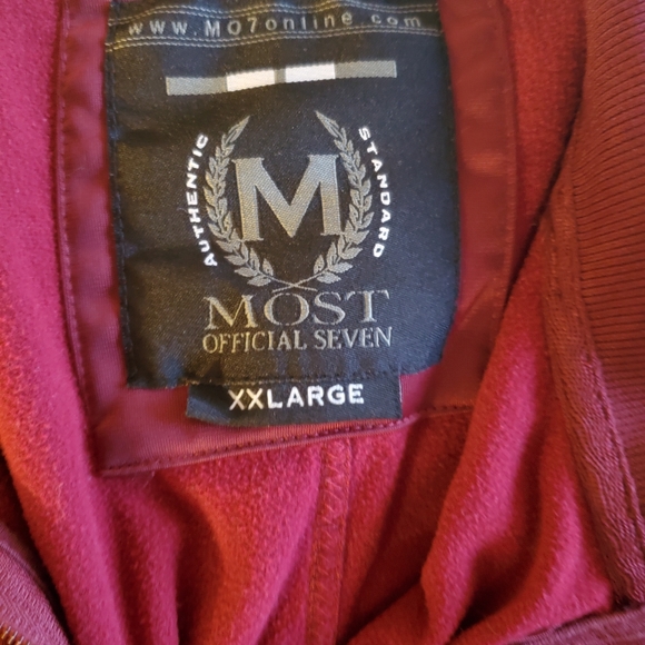 Most Official Seven(Mo7)Polyester Fleece Jacket in Burgundy - Picture 7 of 8